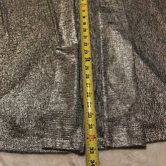 Torrid Womens Open Front Dressy Metallic Silver Long Sleeve Cardigan Size 2 - Picture 6 of 6